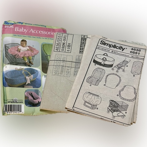 Simplicity Pattern #4636 Baby Accessories Home Decorating 2005 Sewing Fabric - Picture 3 of 7